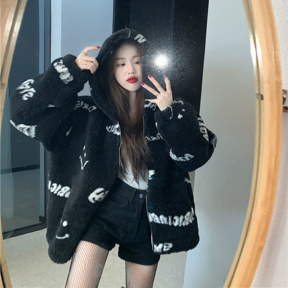 【Outer】笑顔ブルゾンジャケット2色 Z8083