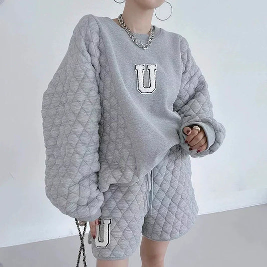 【Set】2点セット トレーナー+ショートパンツ W9824