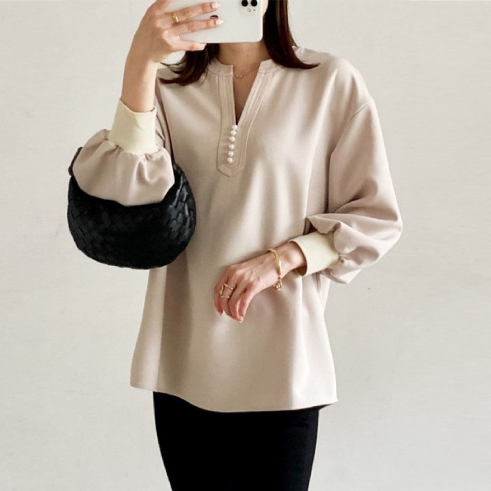 【Tops】シンプル春秋OL通勤ブラウス Z7048