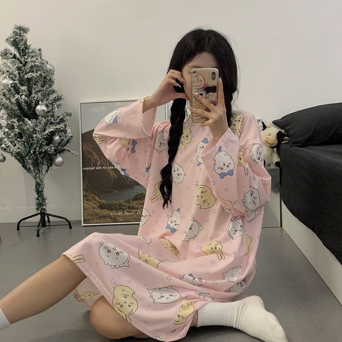 【Roomwear】春秋ルームワンピース Z7639