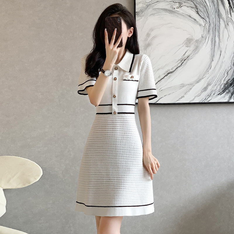 【Dress】POLOネックワンピース W11505