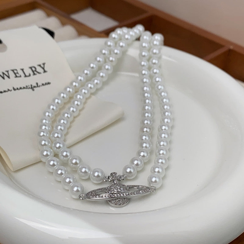 【雑貨】二重パールネックレス Z6813