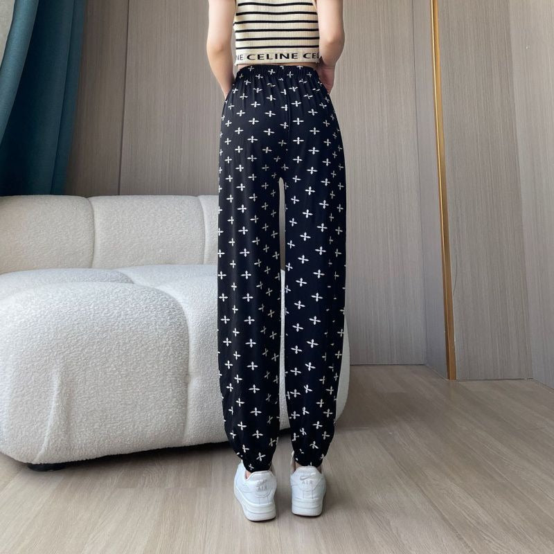 【Bottoms】カジュアル薄いプリントパンツ W13904