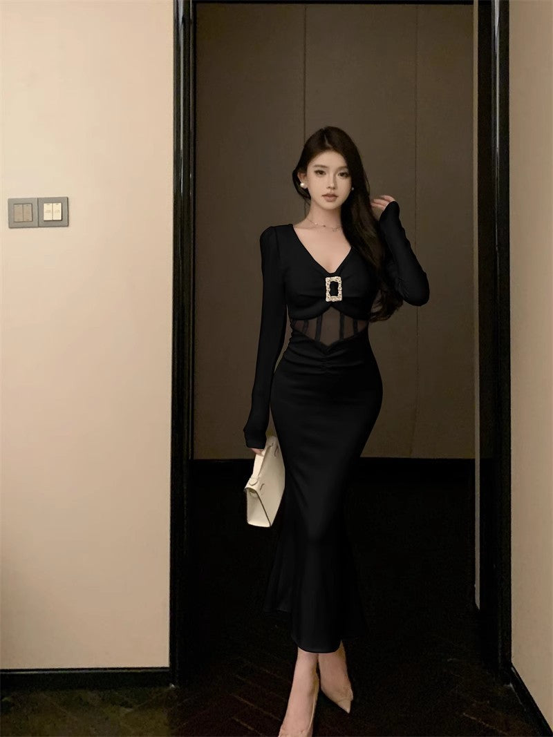 【Dress】チュール切替ワンピース Z7890