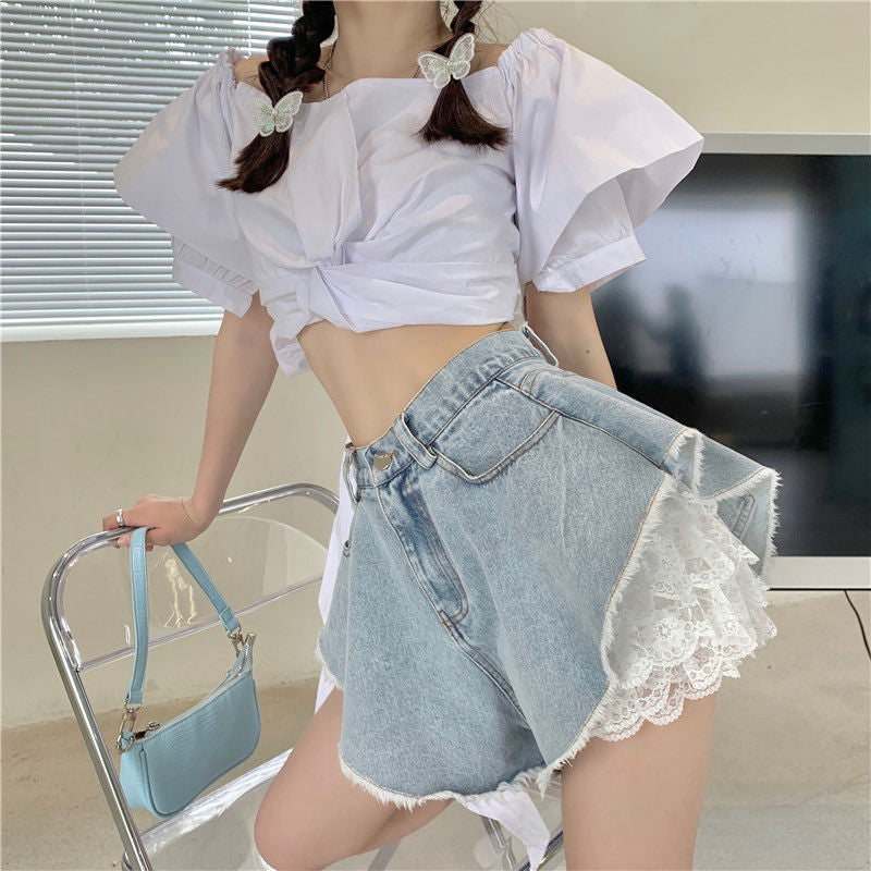 【Bottoms】Aラインショートパンツセットアップ W11708