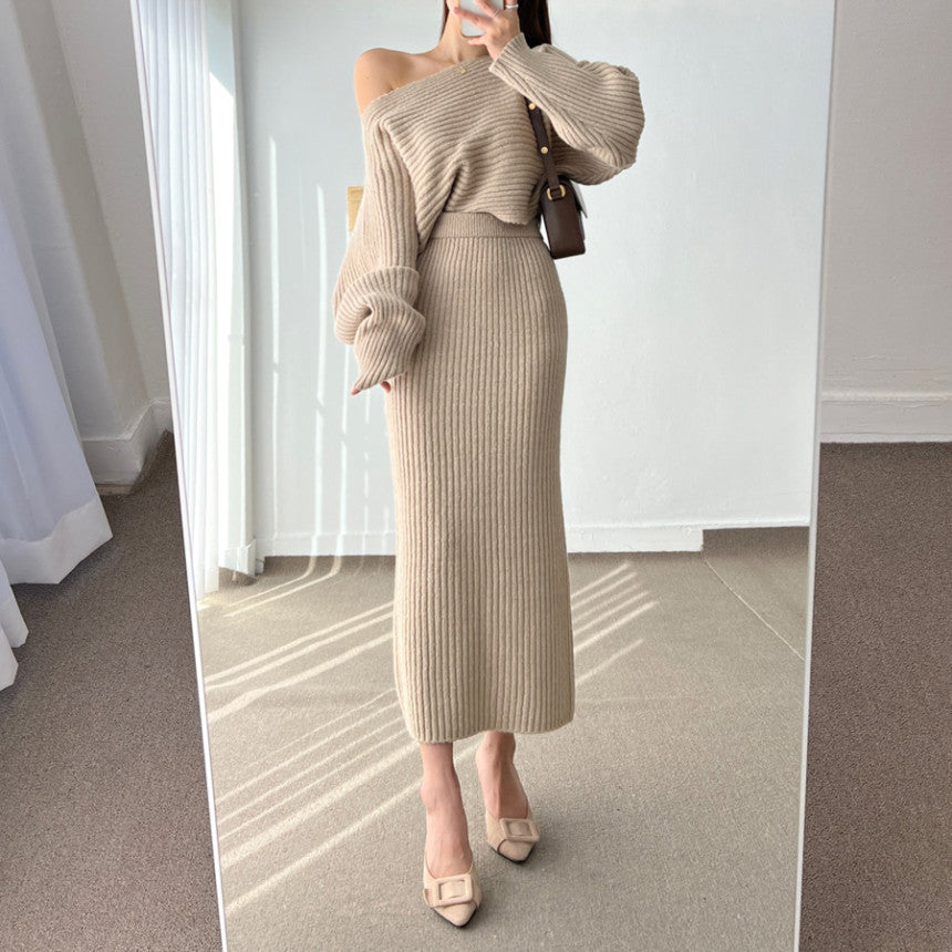 【Set】セットアップ セーター + スカート Z7306