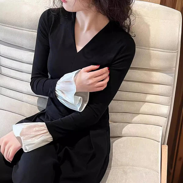 【Tops】切り替えデザインTシャツ W13081