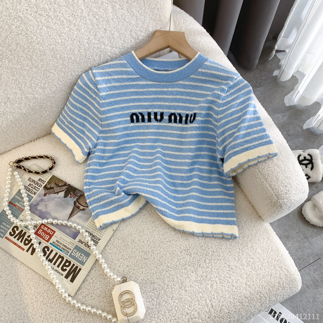 【Tops】半袖ニット W11999