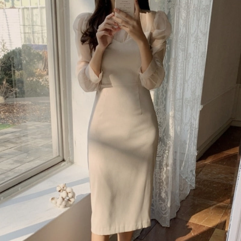 【Dress】透け感ワンピース Z7756