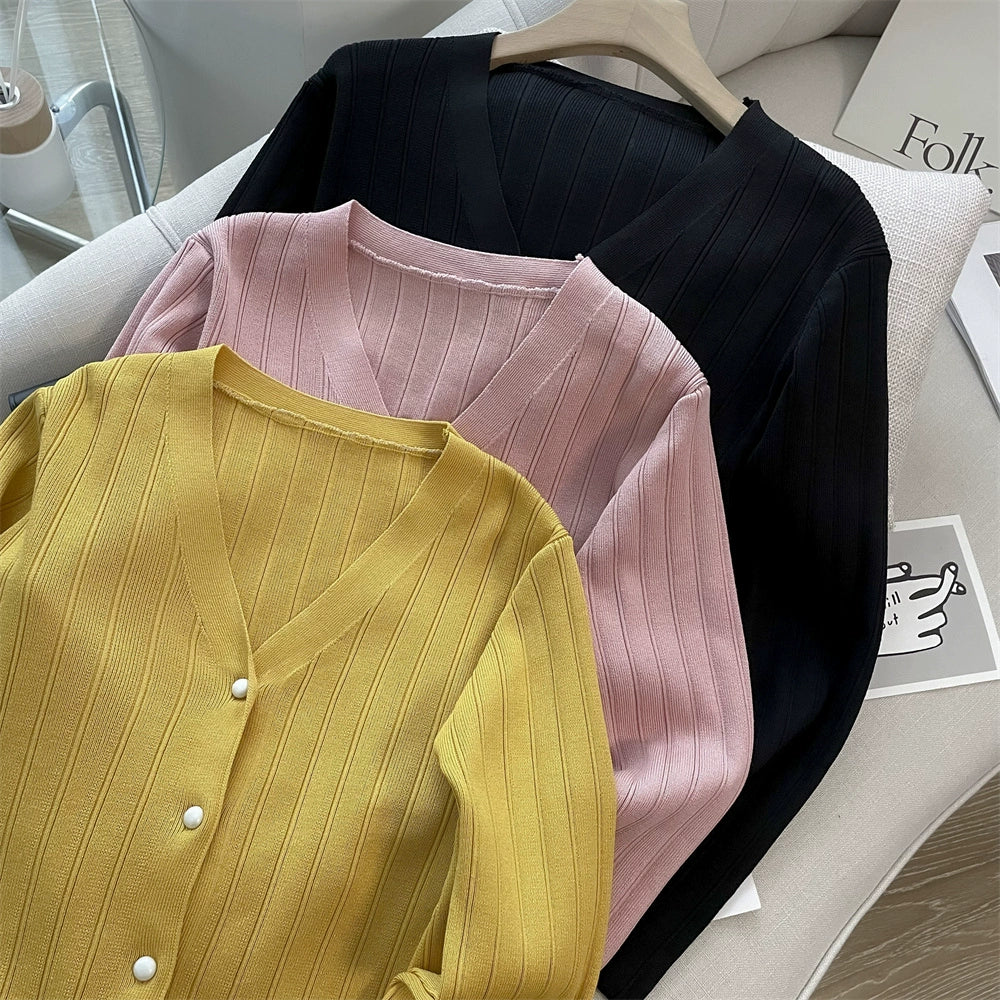 【Set】カーディガン+ キャミワンピ重ね着セット W11139