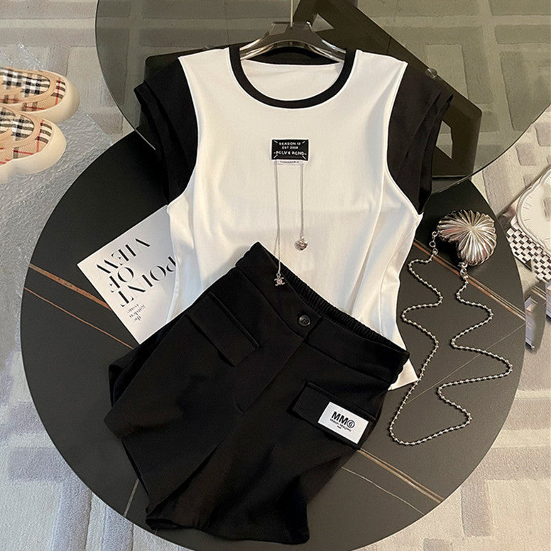 【Set】2点セット Tシャツ + パンツ W12271