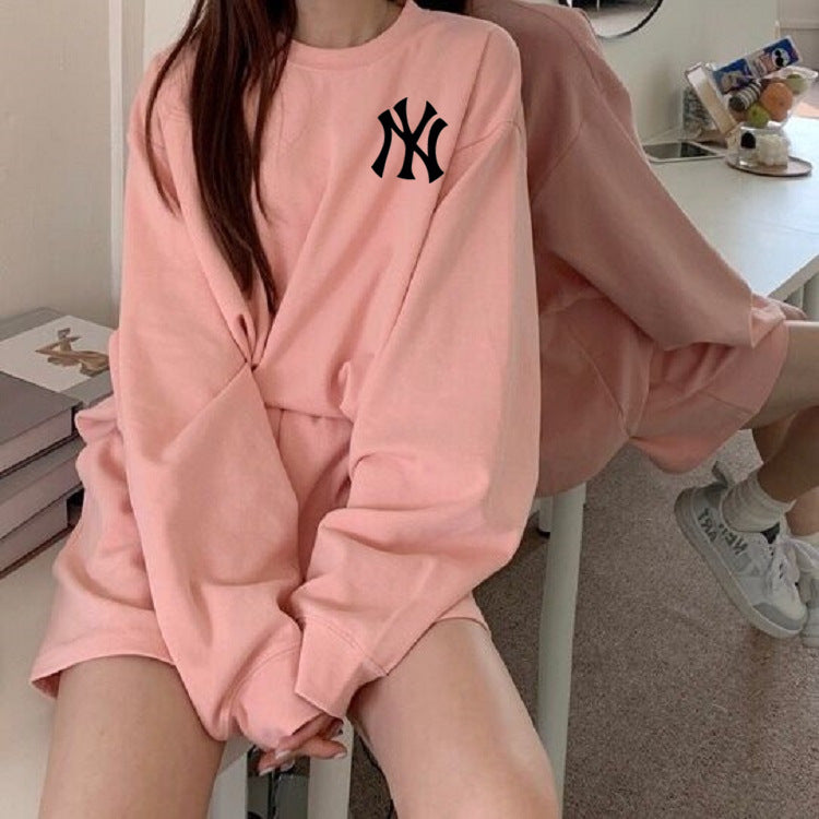 【Set】新入荷~2点セット トレーナー+ ショートパンツ Z-6646