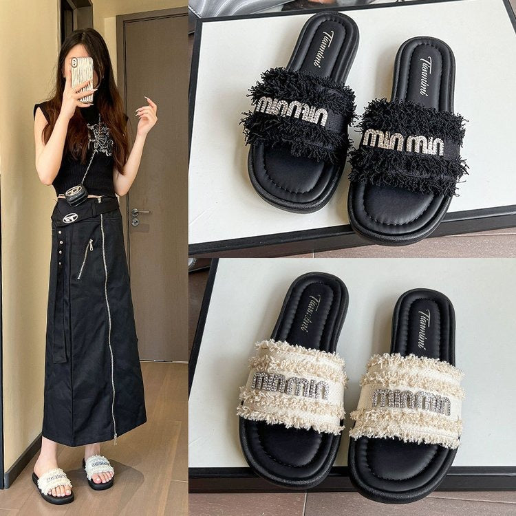 【Shoes】タッセルスリッパ W12375