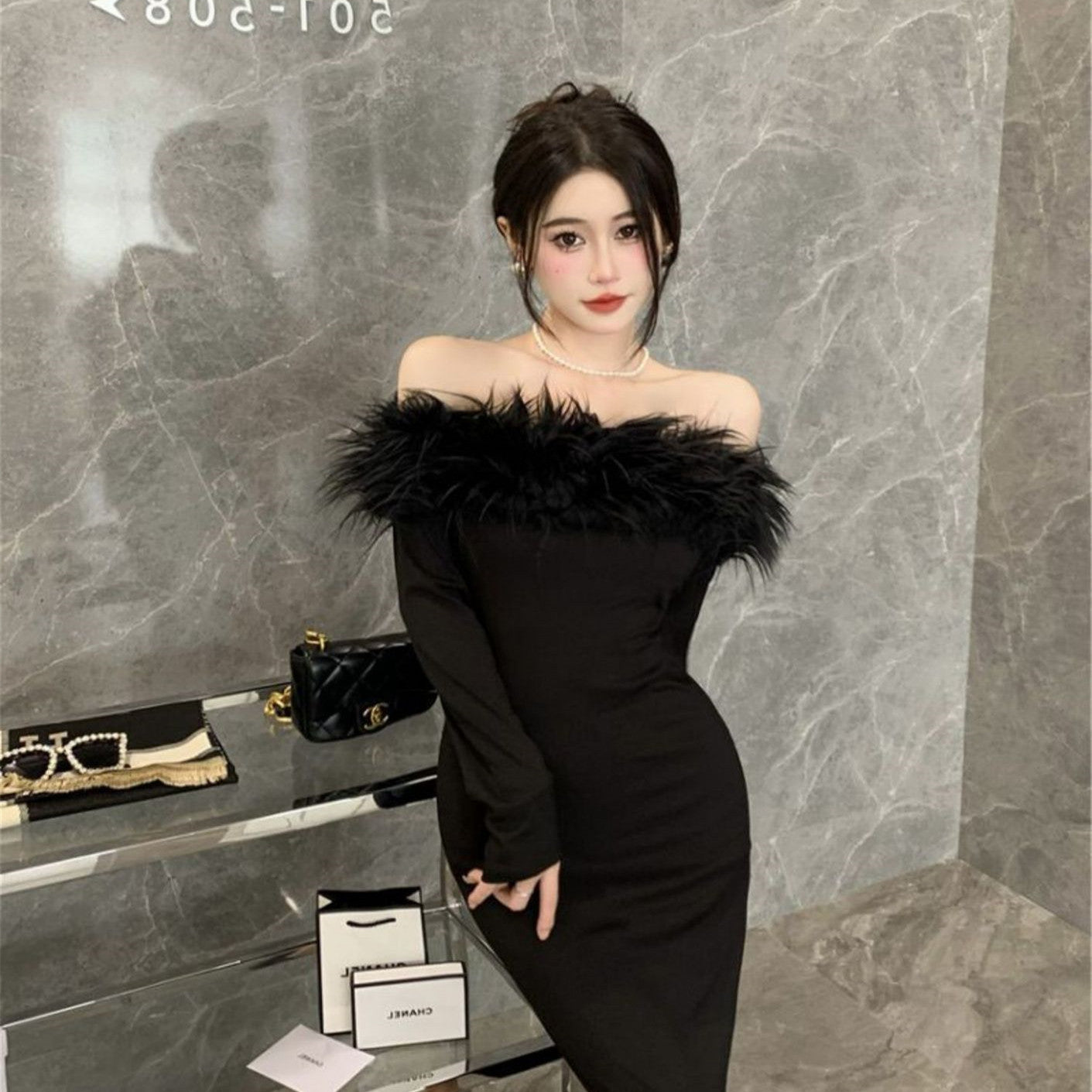【Dress】切り替えデザインワンピース W14672