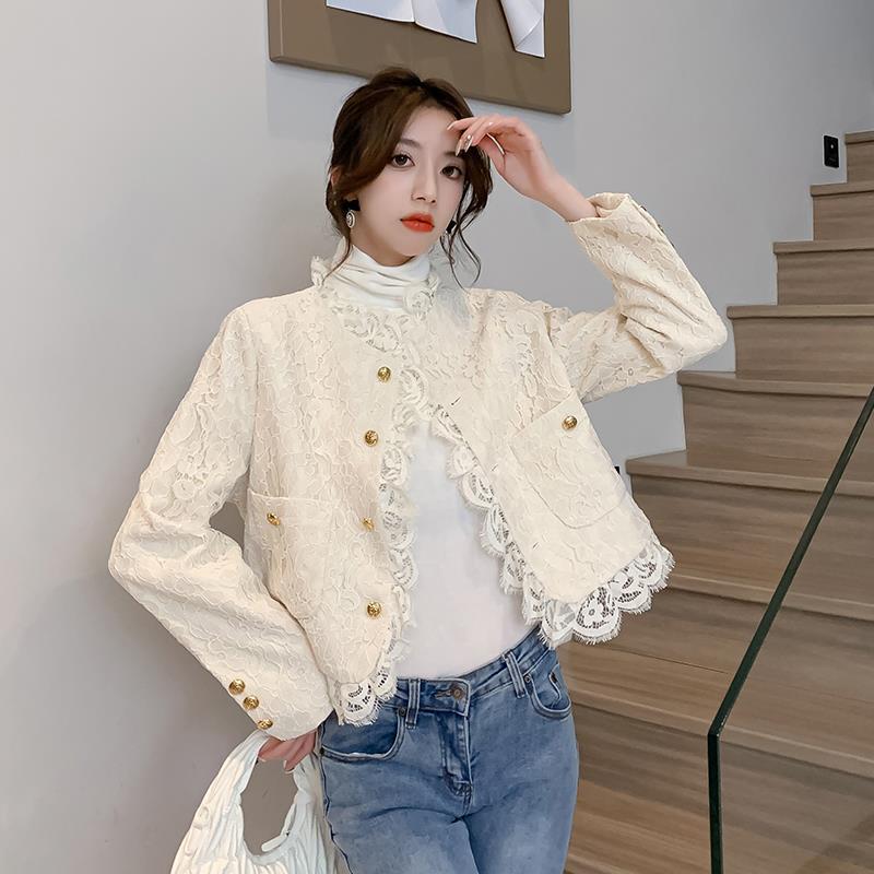 【Outer】新入荷~フレンチ春秋レースジャケット Z-5902