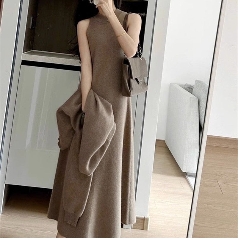 【Set】セーター+ワンピース ニットセット Z8364