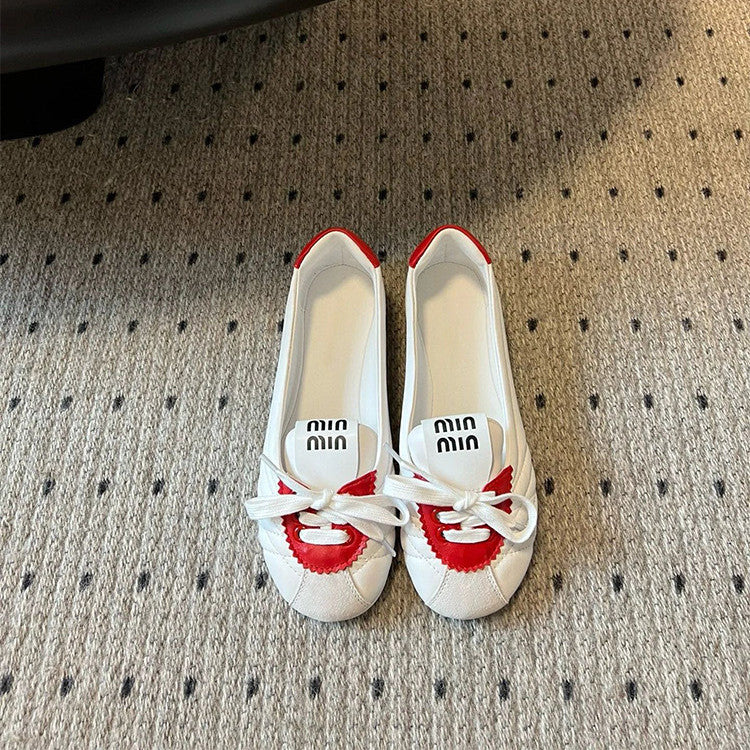 【Shoes】PUフラットシューズ W12758