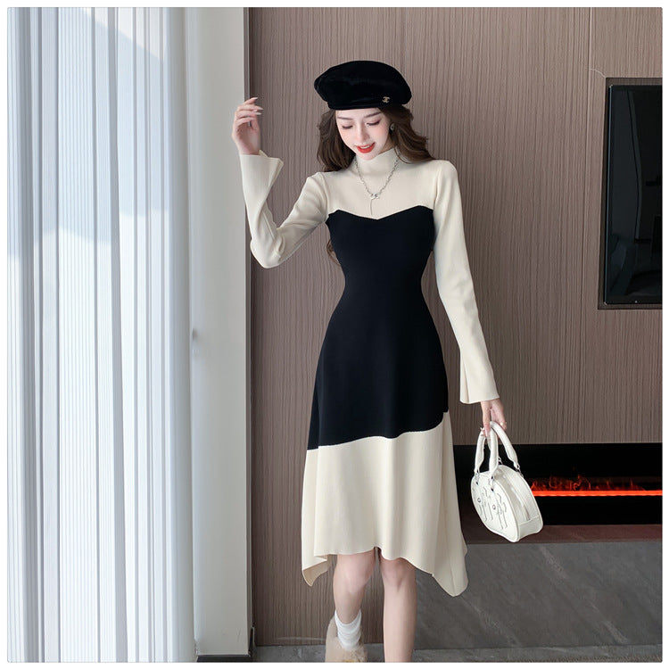 【Dress】新作アイテム~切り替えデザインニットワンピース W9571