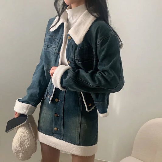 【Set】厚手デニム2点セット W14750