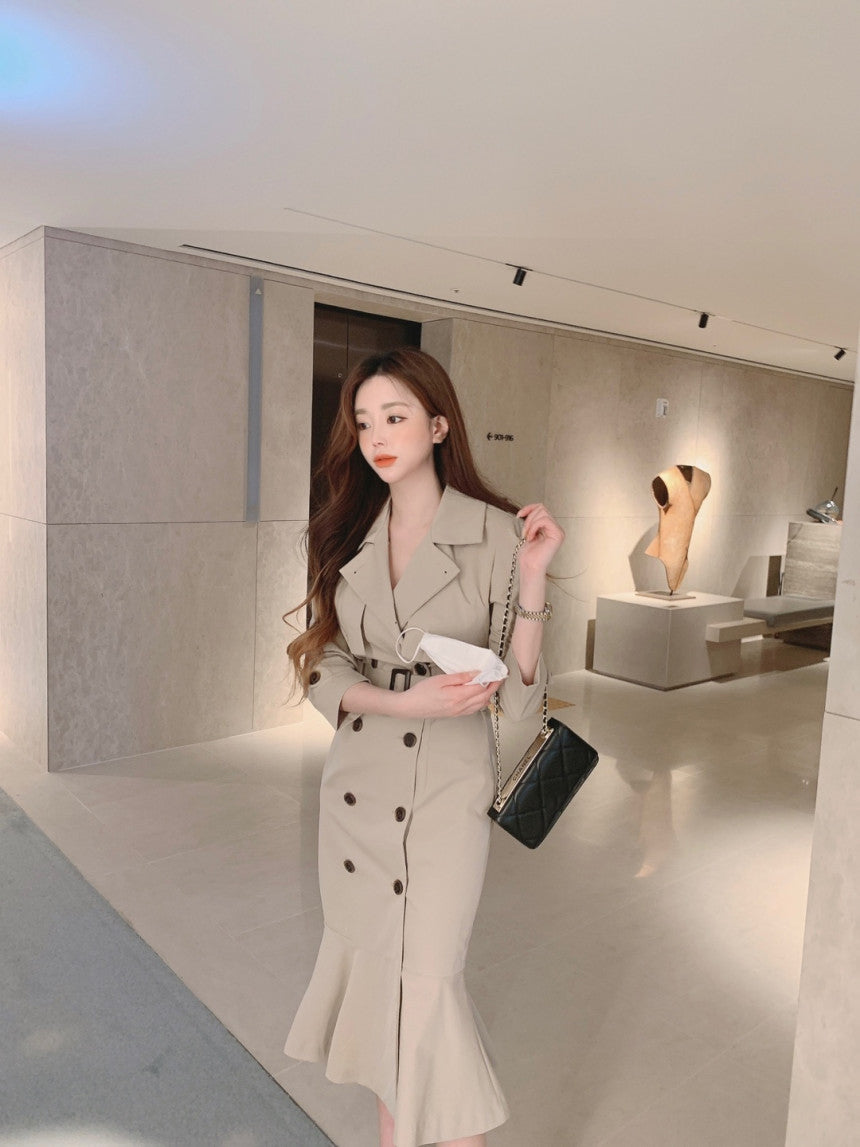 【Dress】人気トレンチワンピース Z7336