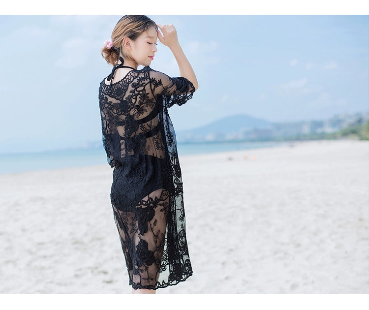 【水着】リゾートロング丈ケープ W10918