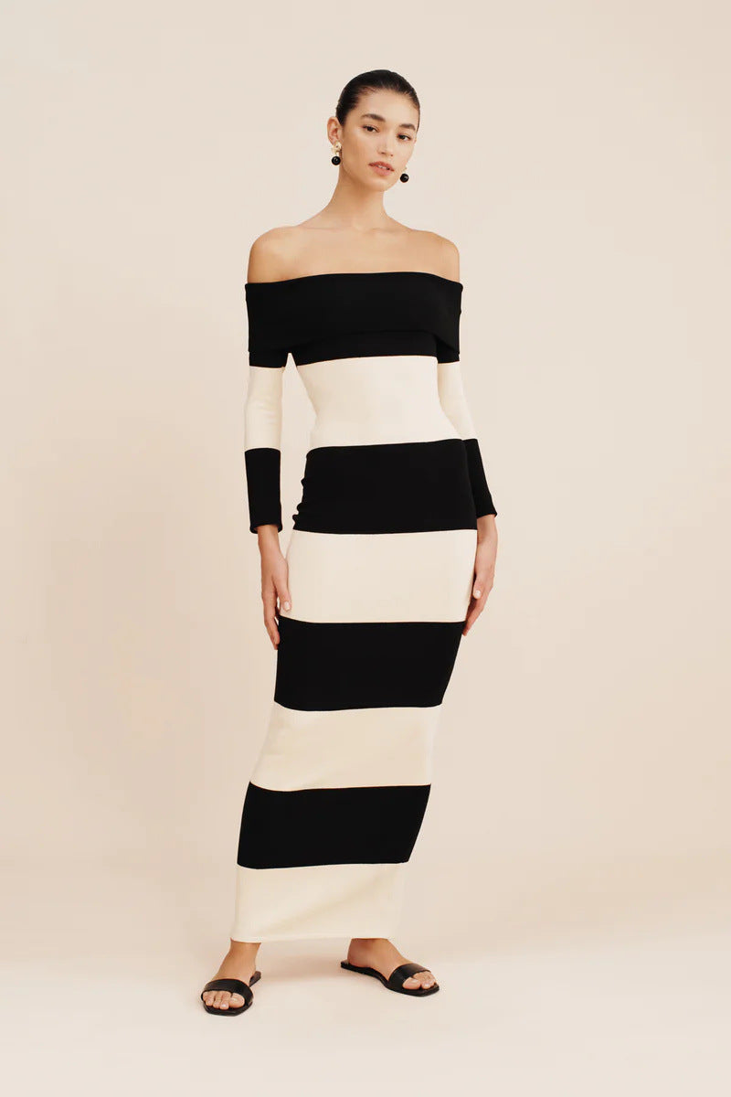 【Dress】オフショルダーワンピース W14175