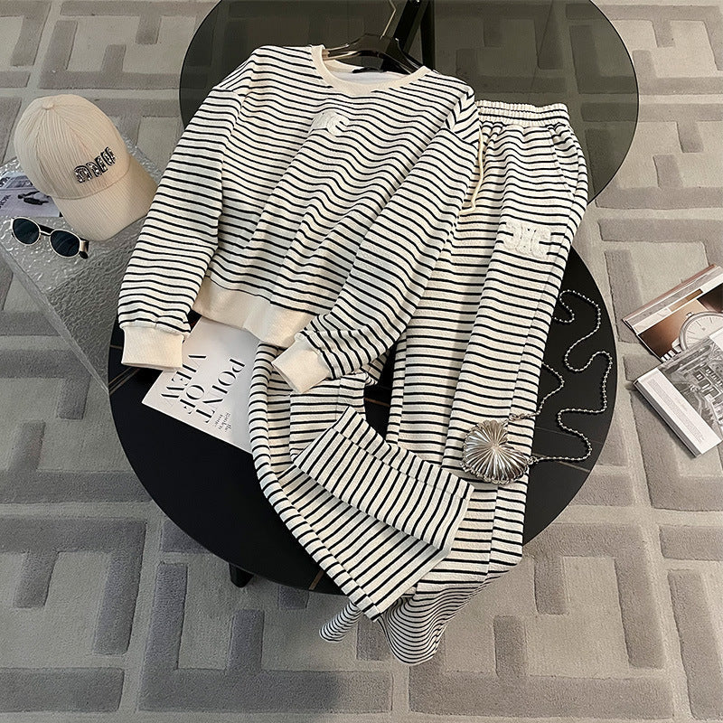 【Set】ロゴ刺繍2点セット トレーナー + パンツ Z-6468