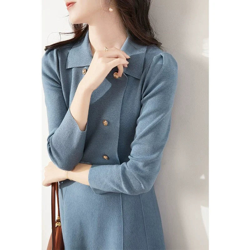 【Dress】2色展開~ニットワンピース W9647