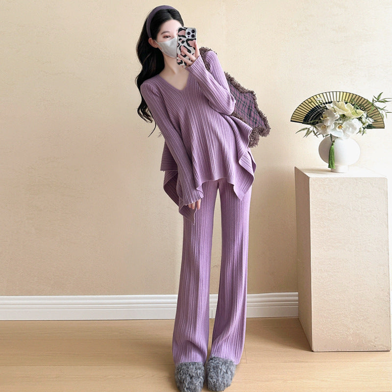 【Set】ニット + パンツ セットアップ Z7479