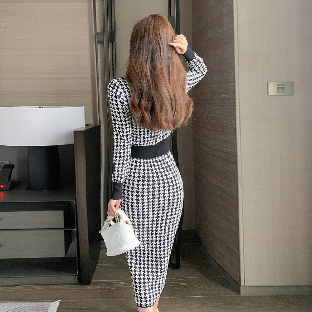 【Dress】千鳥格子ワンピース Z7675