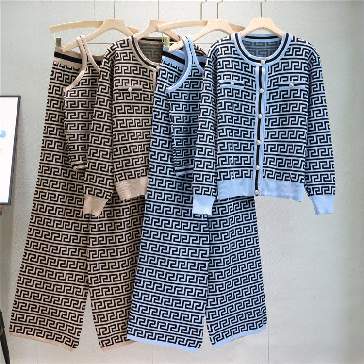 【Set】3点セット カーディカン+タンクトップ+ パンツ W13676