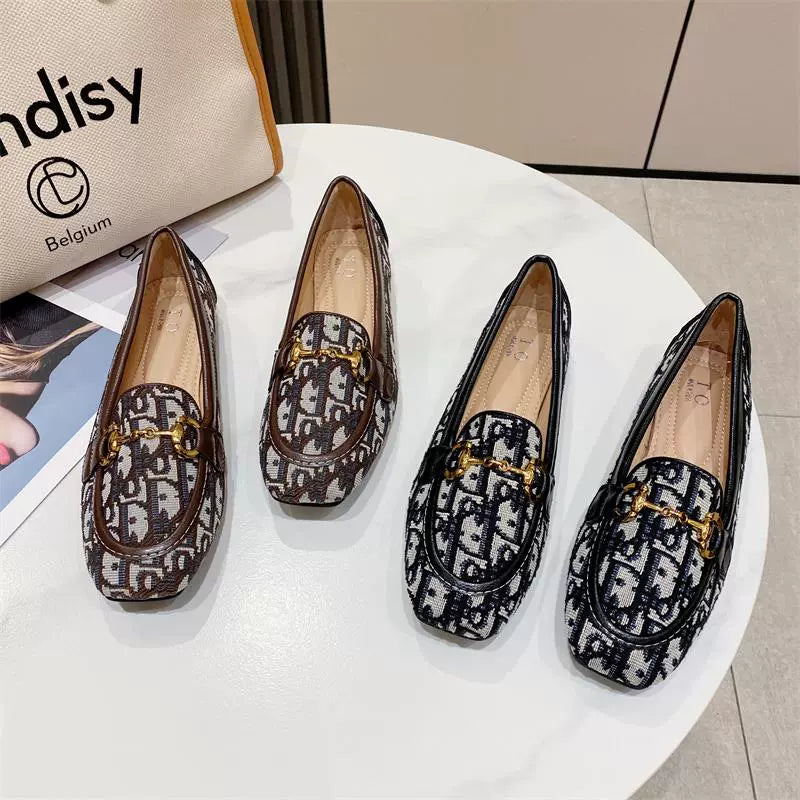 【Shoes】2色展開フラットシューズ W10041