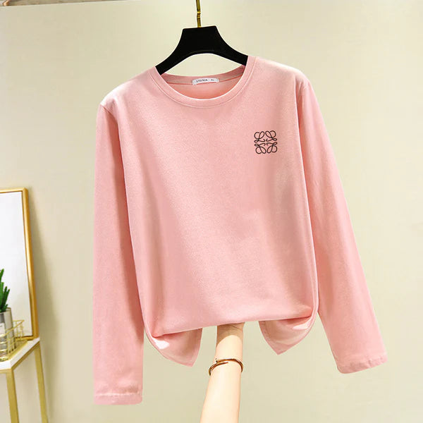 【Tops】シンプル長袖Tシャツ W13632