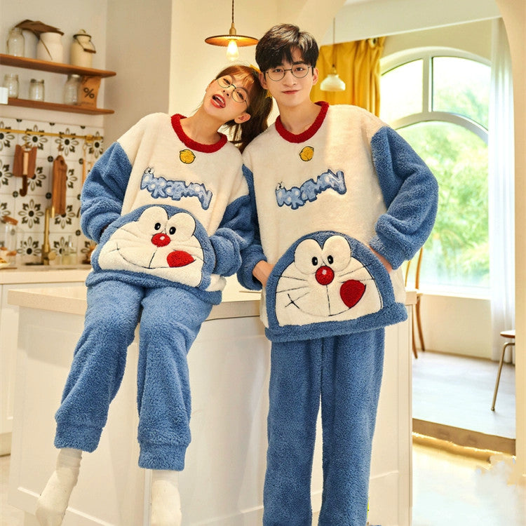 【Roomwear】ルームウェア厚手カップルパジャマ W9589