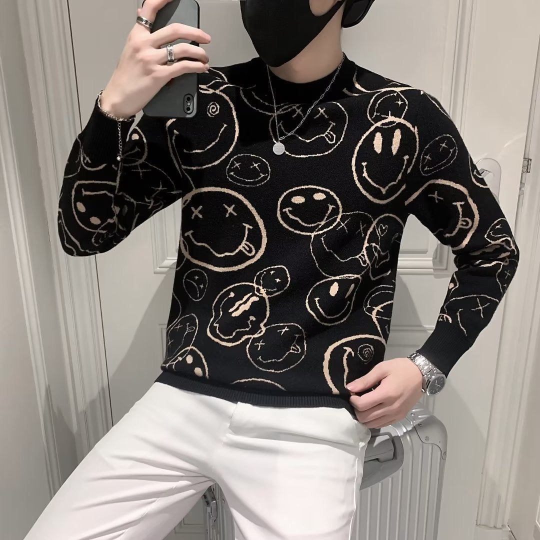 【Mens】笑顏プリントパーカー Z7199