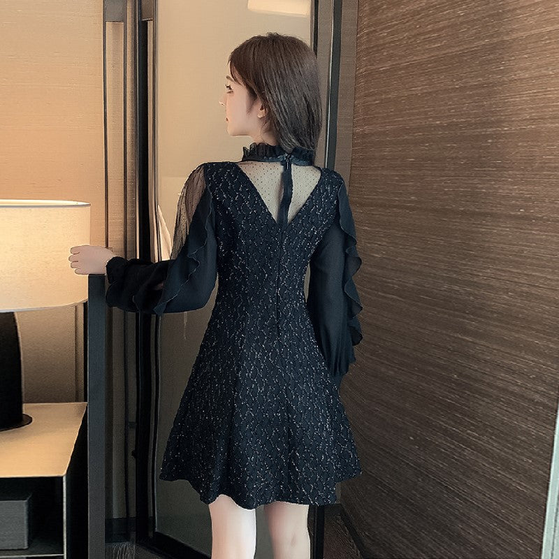【Dress】レース切替ワンピース Z8212