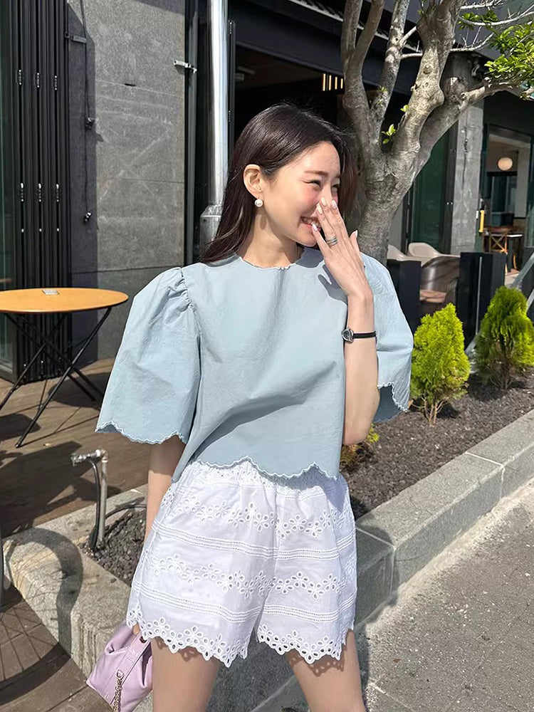 【Tops】スウィート夏シャツ W11448
