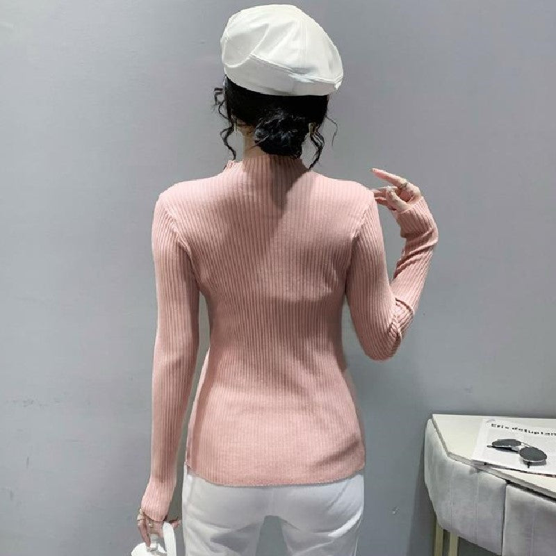 【Tops】フェミニン春秋ニットセーター Z7841