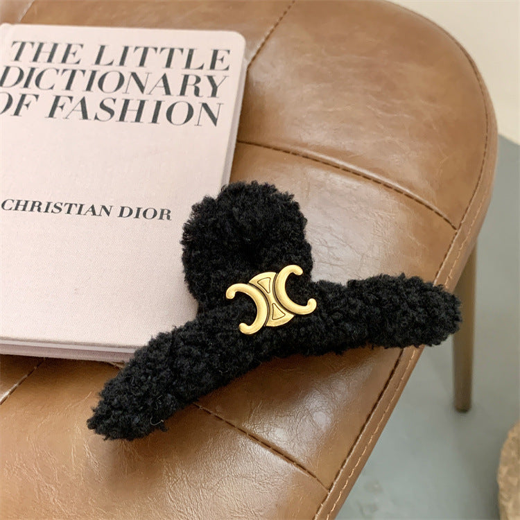 【雑貨】ラムウール秋冬ヘアグリップ Z8122