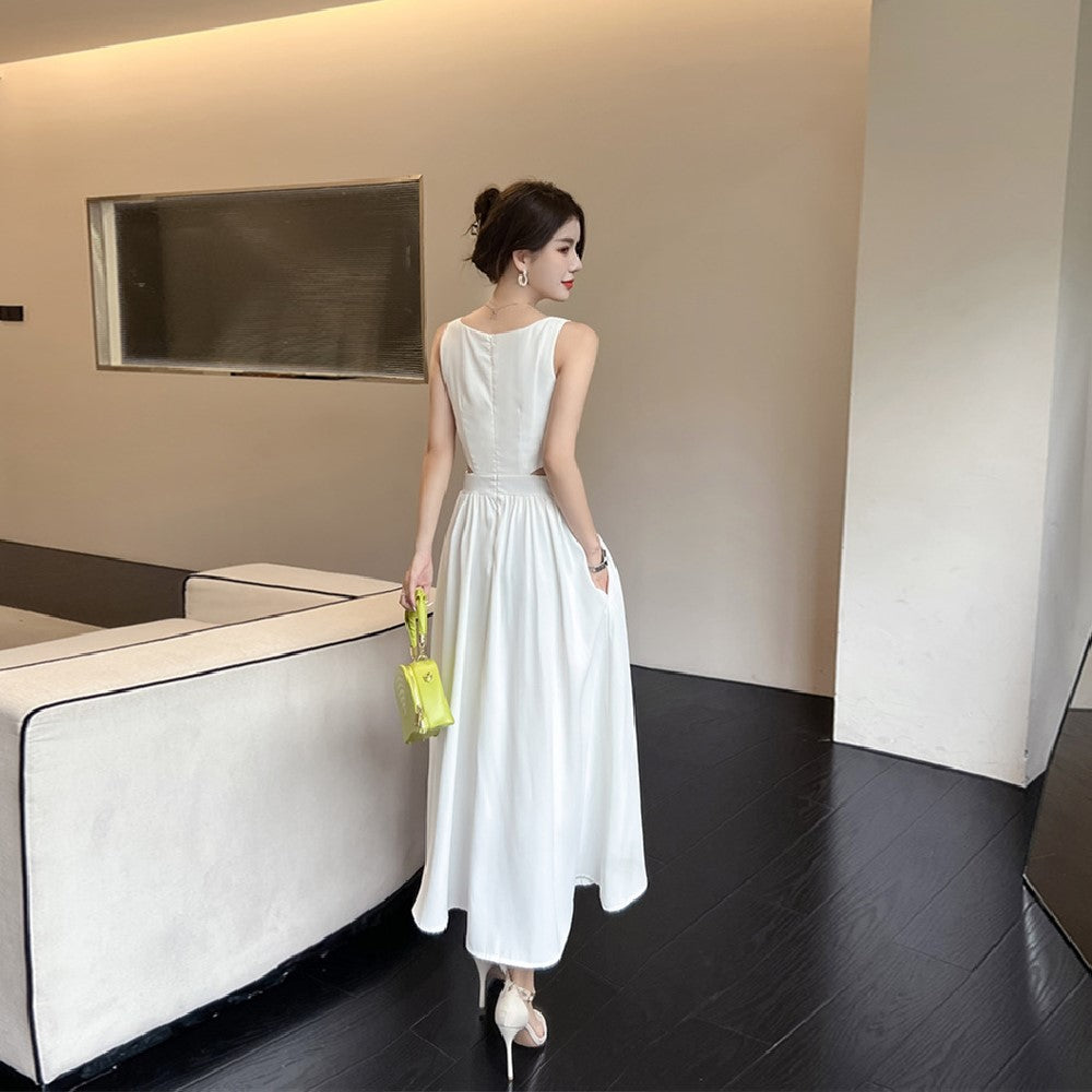 【Dress】無地ノースリーブワンピース Z7051