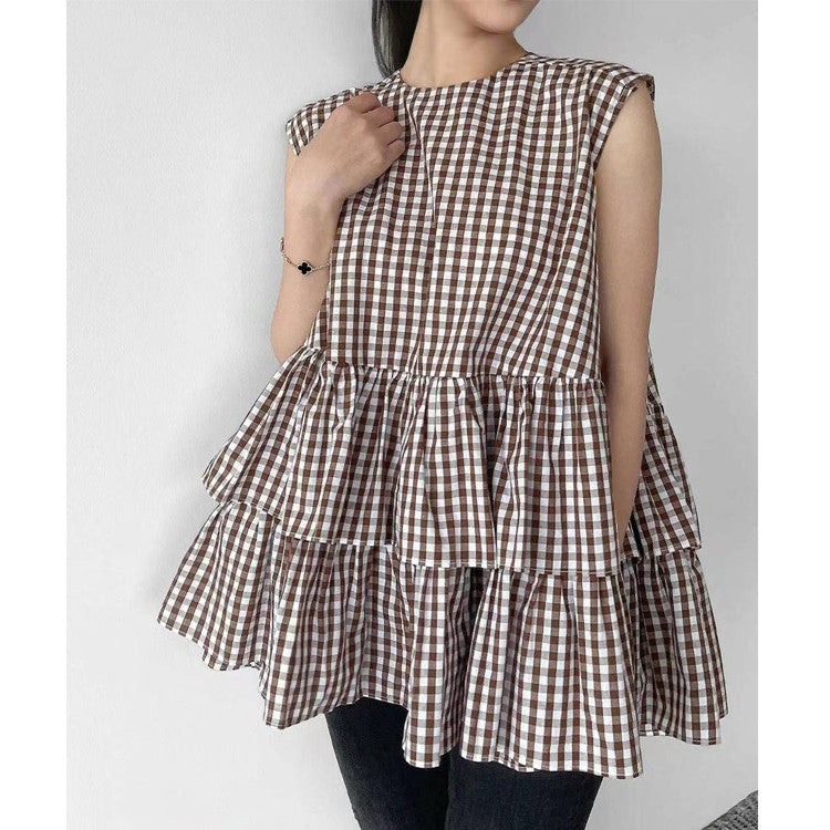 【Tops】7色ノースリーブシャツ W11870