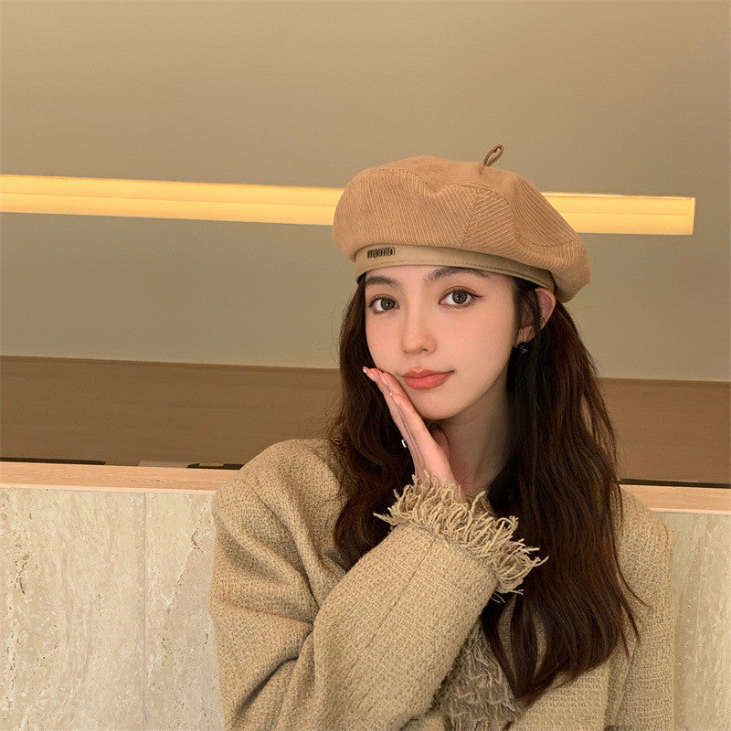 【雑貨】コーデュロイベレー帽 W10755