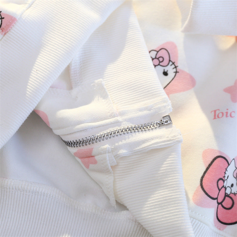 【Tops】可愛いジップパーカー W14027