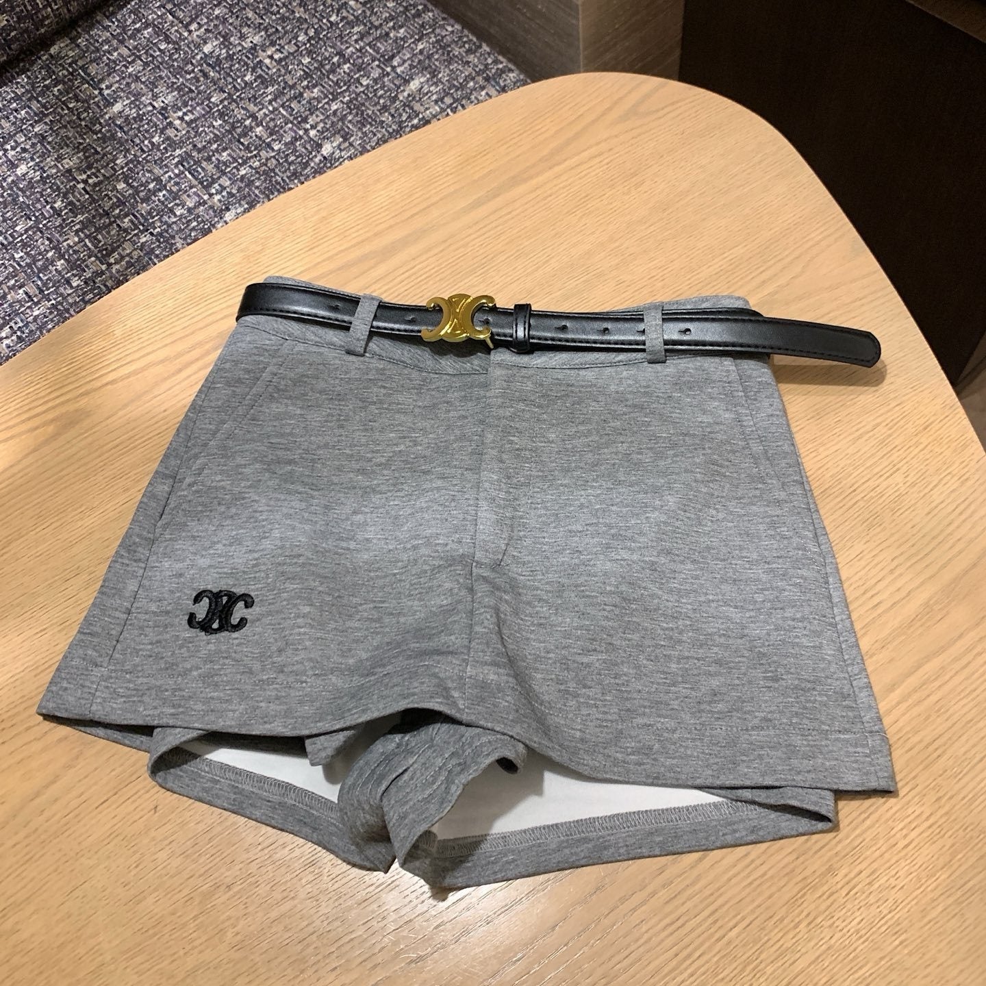 【Set】刺繡ロゴTシャツ+ショートパンツ2点セット T01481