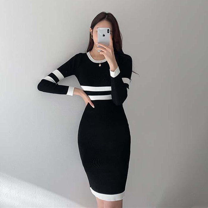 【Dress】新入荷~タイトニットワンピース W9618