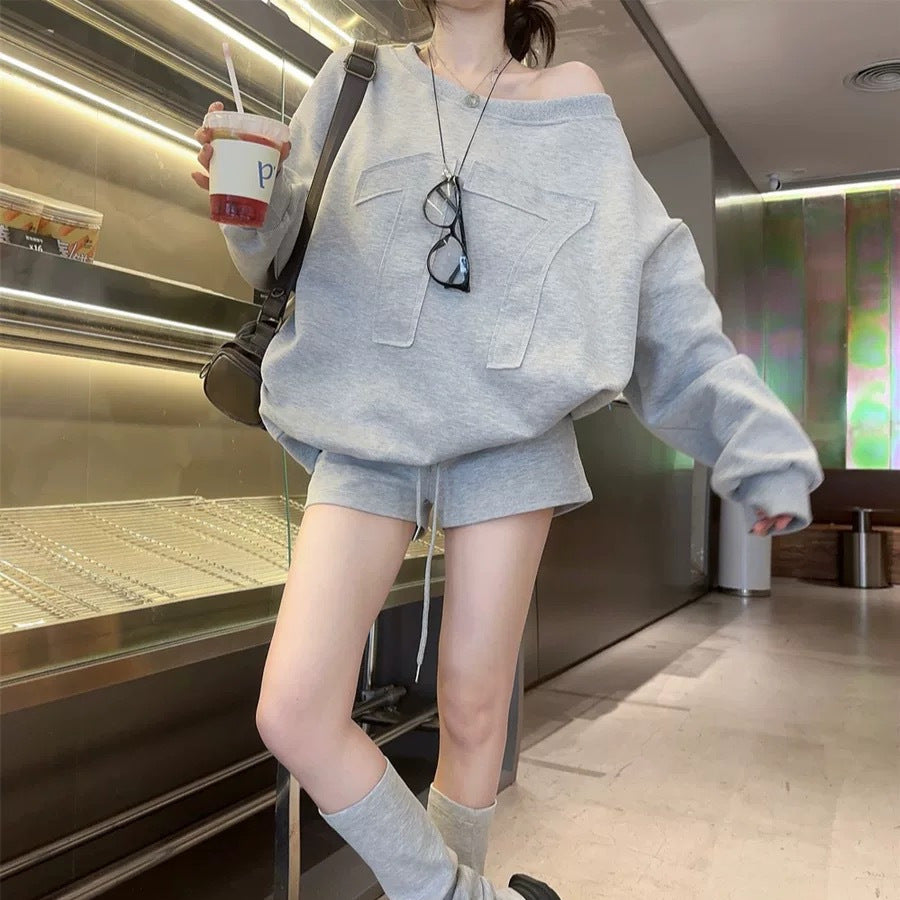 【Set】パーカー+ショートパンツ セット Z8022