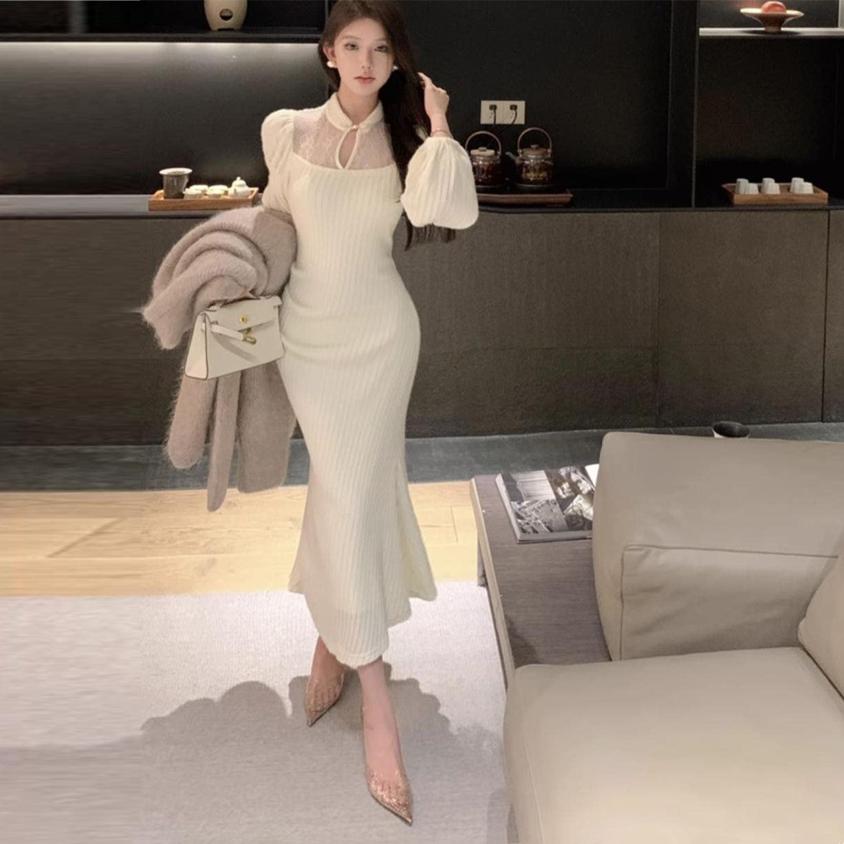 【Dress】フェミニンワンピース Z7405