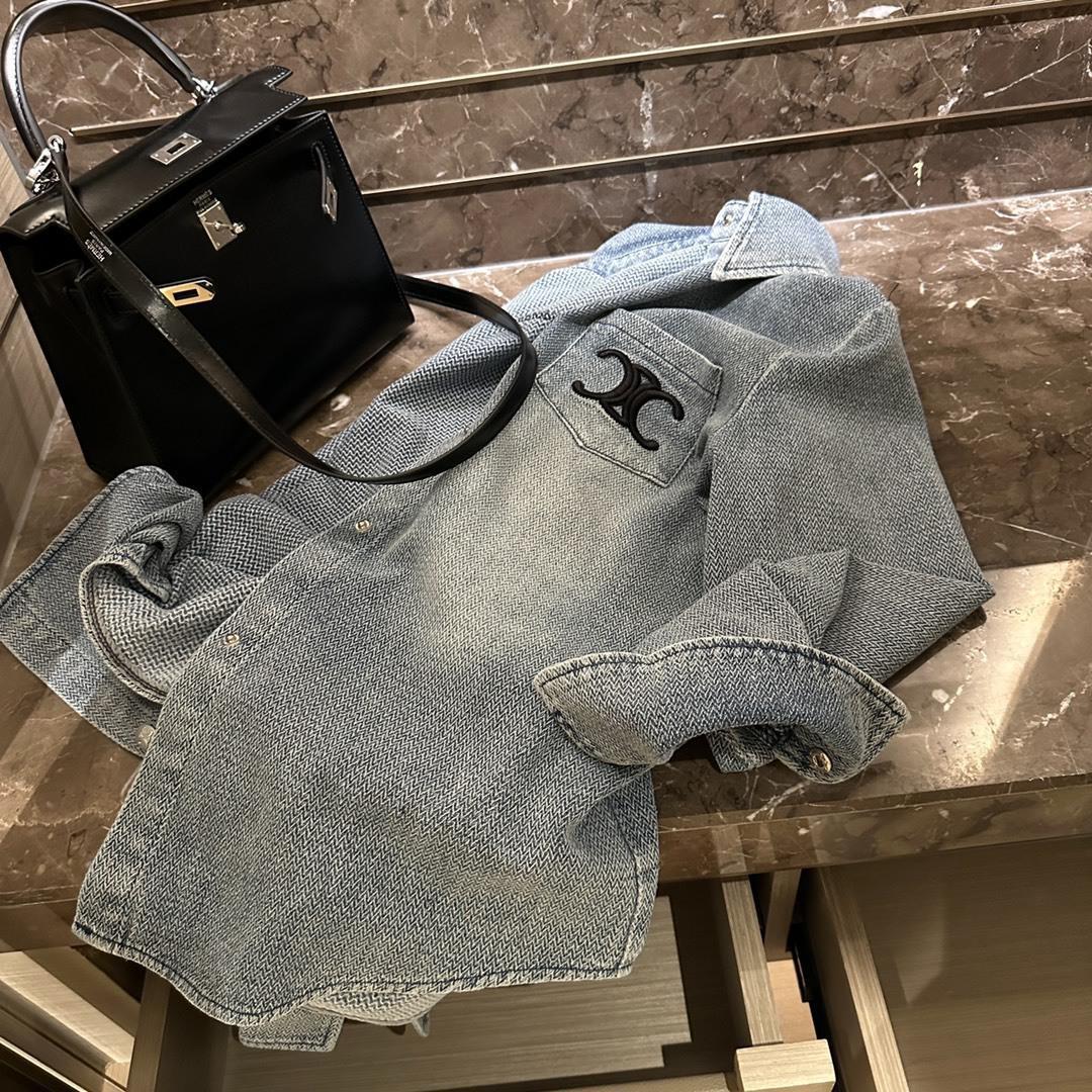 【Tops】春秋デニムシャツ W11023