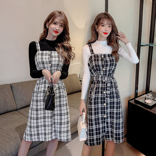 【Set】ニット+キャミワンピース2点セット   W14739