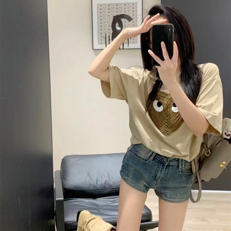 【Tops】3色展開ぴったりTシャツ W12446